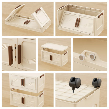 Clear-View Foldable Storage Box – Easy-Assemble Home Organizer