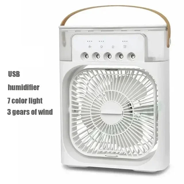 Multifunctional Desktop Air Conditioner Fan – 3-Speed Cooling & Humidifying