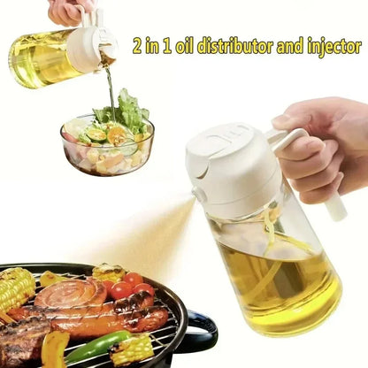 2-in-1 Kitchen Oil Spray & Pour Bottle – Multi-Purpose Oil Dispenser for Cooking & Air Frying
