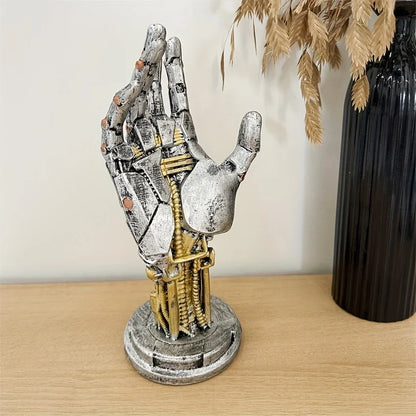 Cyberpunk Robotic Hand Controller Stand – Sci-Fi Gaming Desk Organizer