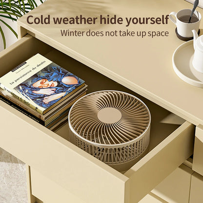 Portable 8-Inch Foldable USB Fan – 4-Speed Rechargeable Floor & Table Fan