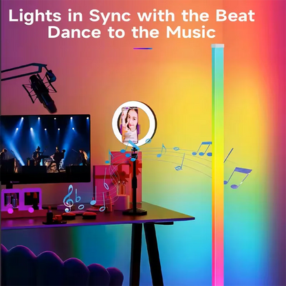 Smart RGB Corner Floor Lamp – App-Controlled LED Light with Music Sync