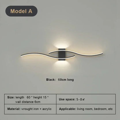 Modern LED Wall Light – Dimmable Aluminum Wall Lamp for Bedroom & Living Room