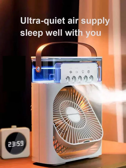 Multifunctional Desktop Air Conditioner Fan – 3-Speed Cooling & Humidifying