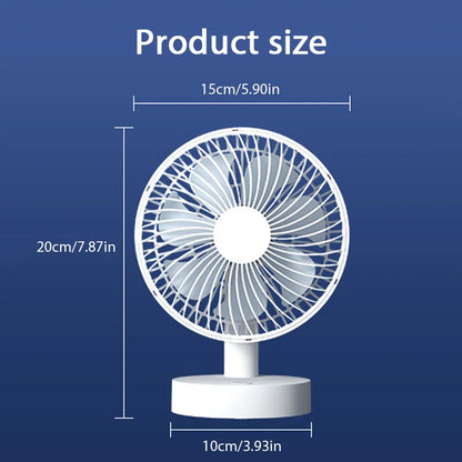 Compact Quiet Electric Fan for Office & Dormitory – USB Powered