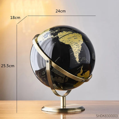 Retro World Globe – Decorative Desktop Map for Home Office & Educational Learning