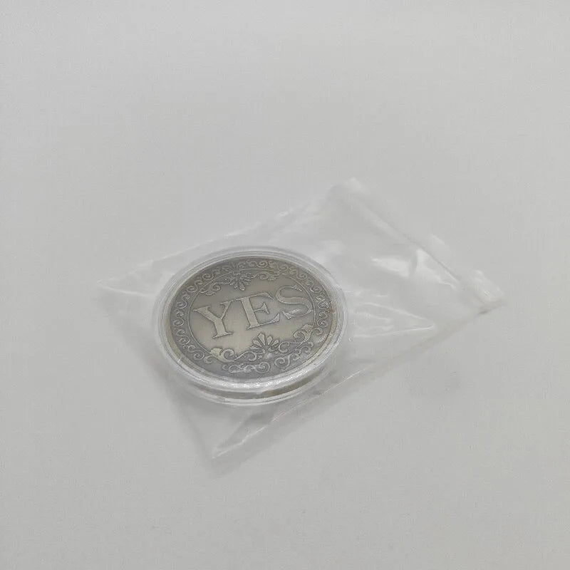 Yes or No" Decision-Making Coin – Vintage Bronze Commemorative Souvenir