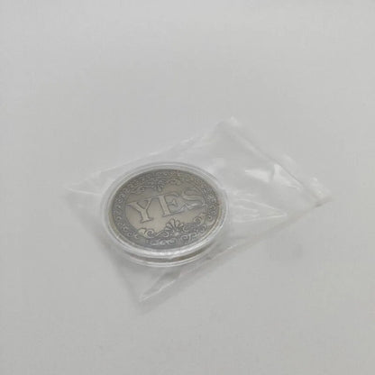 Yes or No" Decision-Making Coin – Vintage Bronze Commemorative Souvenir