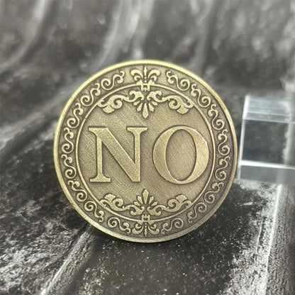 Yes or No" Decision-Making Coin – Vintage Bronze Commemorative Souvenir