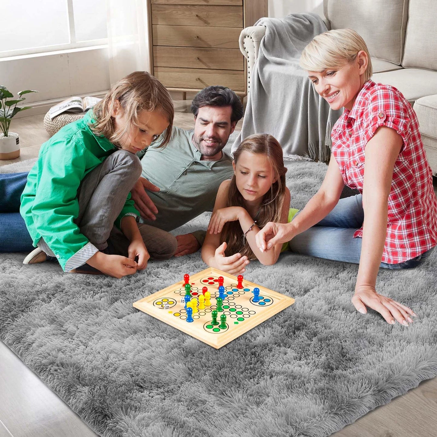Ultra-Soft Plush Area Rug – Non-Slip Carpet for Bedroom & Living Room