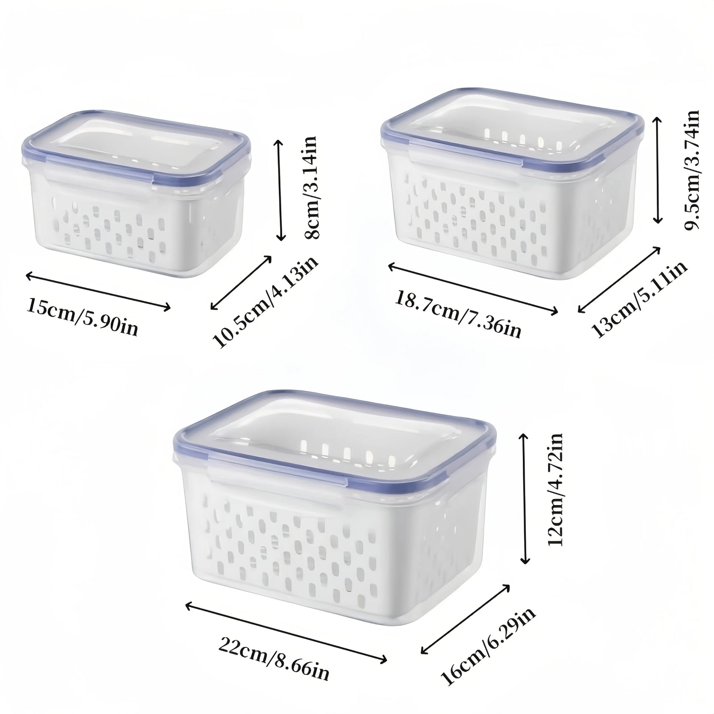 Fresh-Keeping Produce Containers – 9-Piece Kitchen Organizer Set