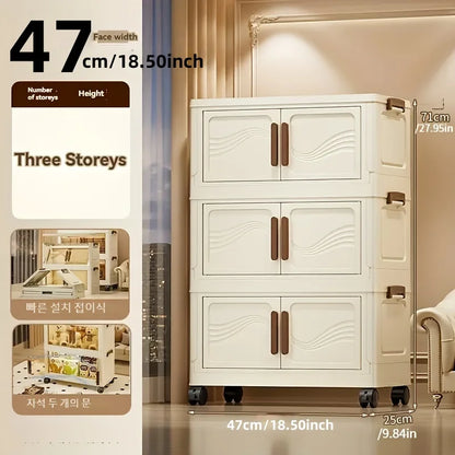 Clear-View Foldable Storage Box – Easy-Assemble Home Organizer