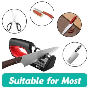 4-in-1 Kitchen Knife & Scissor Sharpener – Professional Diamond & Ceramic System