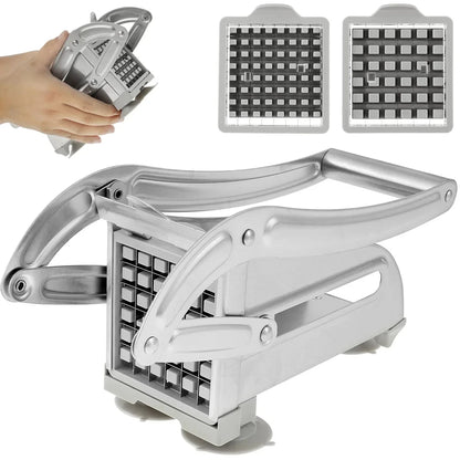Professional Stainless Steel Potato Cutter – Manual French Fry Slicer & Vegetable Dicer