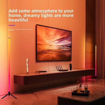 Smart RGB Corner Floor Lamp – App-Controlled LED Light with Music Sync