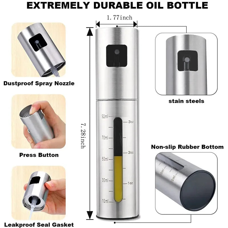 Precision Control Oil & Vinegar Spray Bottle for Healthy Cooking