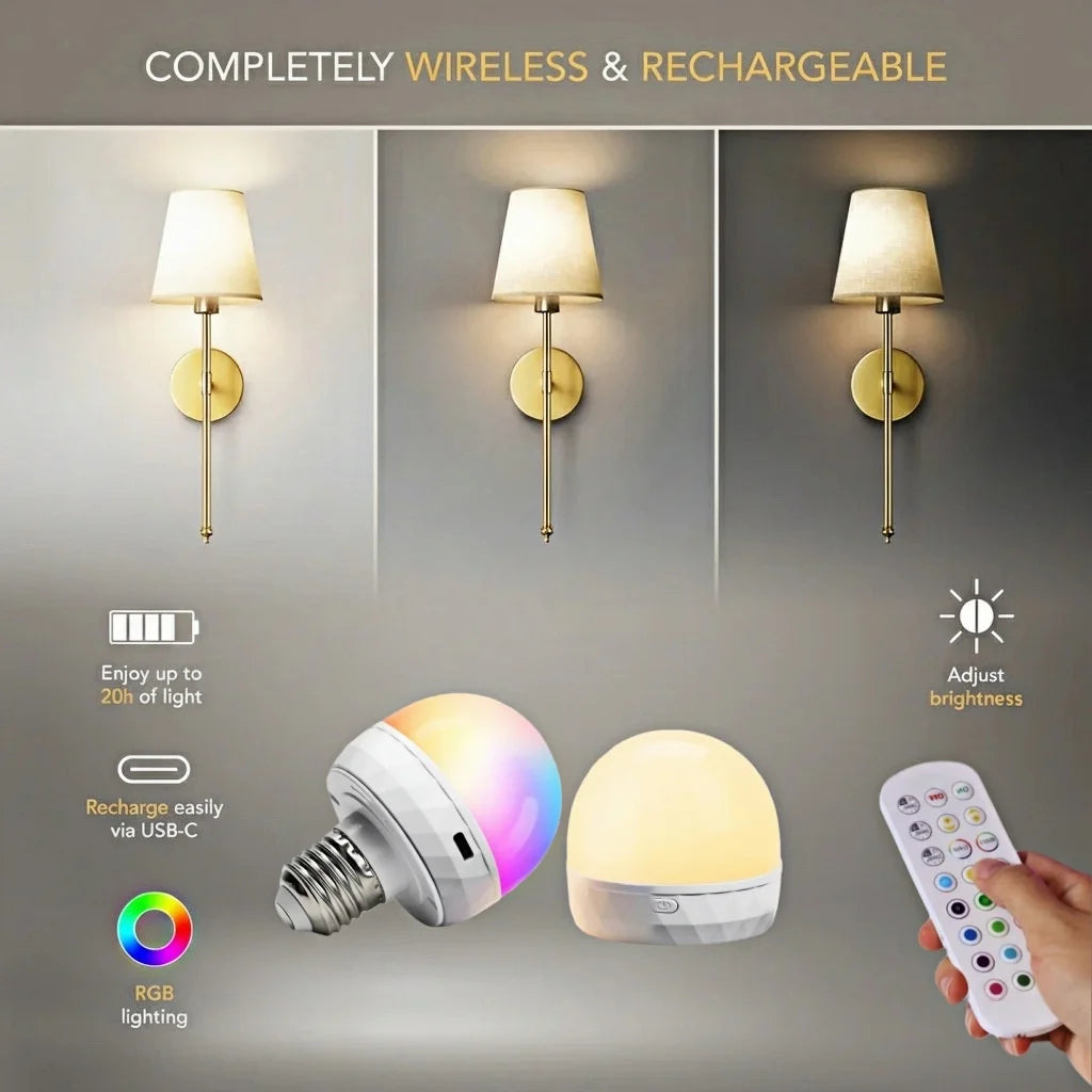 Rechargeable Wireless LED Wall Lamp – Remote Controlled Stick-On Light