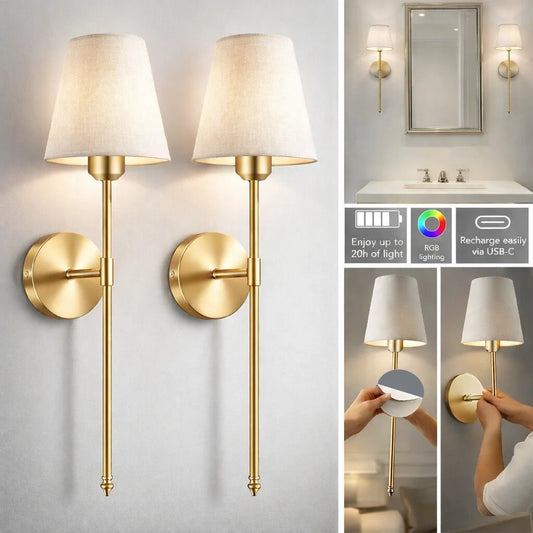 Rechargeable Wireless LED Wall Lamp – Remote Controlled Stick-On Light